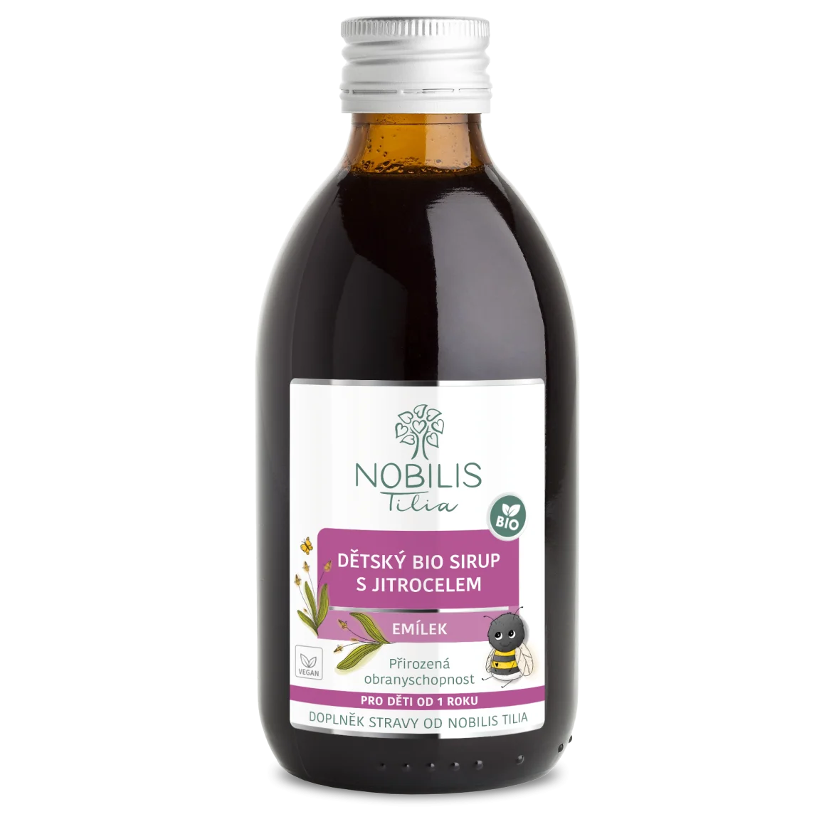 Dětský BIO sirup s jitrocelem Emílek 250 ml