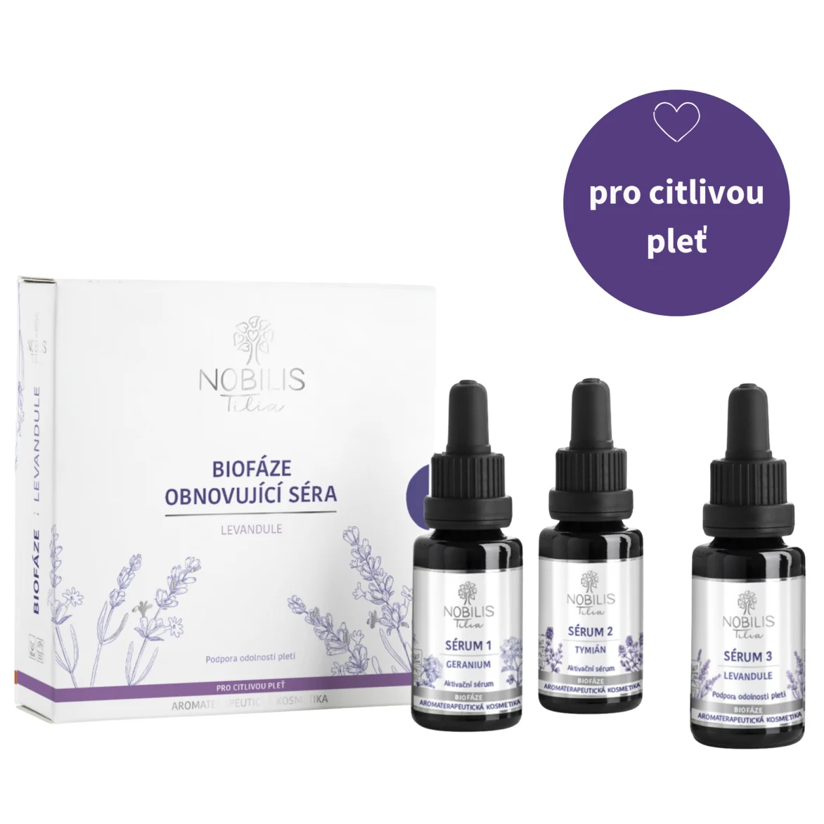 Biofáze Obnovující séra Levandule, 3x20 ml