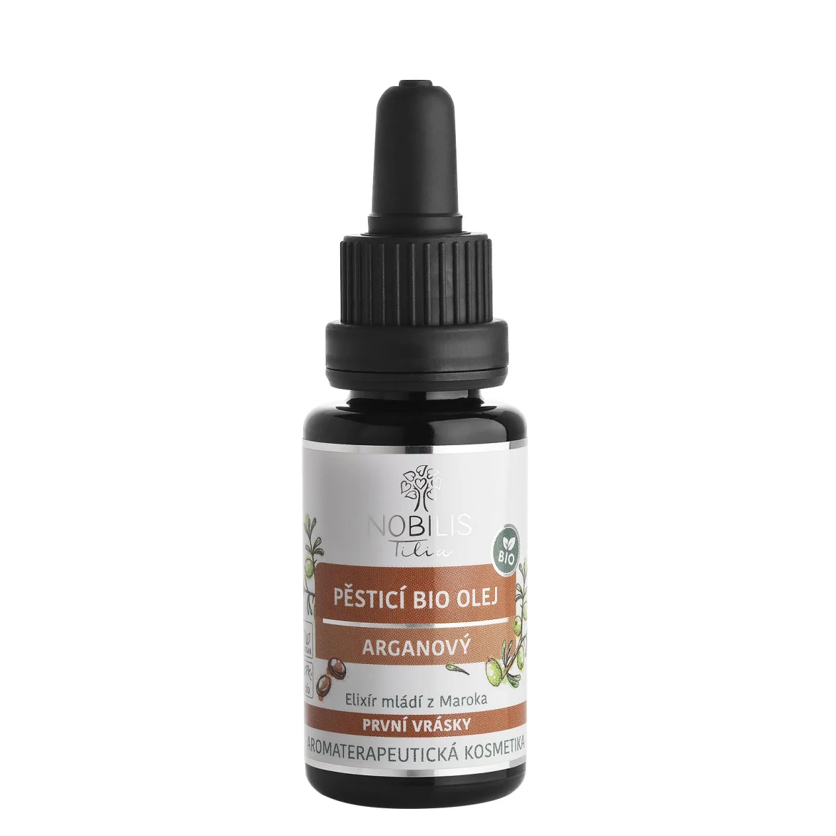 Pěsticí BIO olej arganový 20 ml fialové sklo
