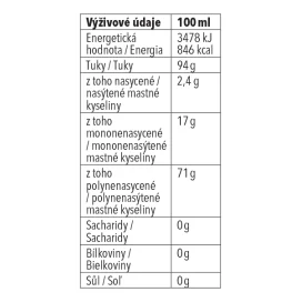 BIO Posilující směs rostlinných olejů 250 ml fialové sklo