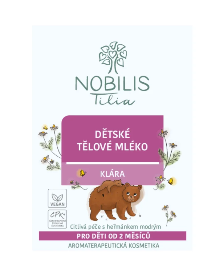 Dětské tělové mléko Klára 3 ml - vzorek sáček