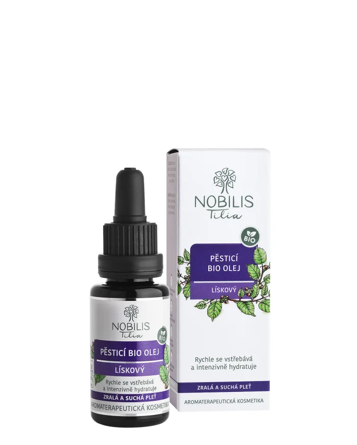Pěsticí BIO olej lískový 20 ml fialové sklo