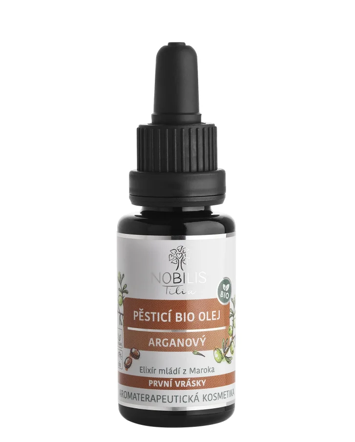 Pěsticí BIO olej arganový 20 ml fialové sklo