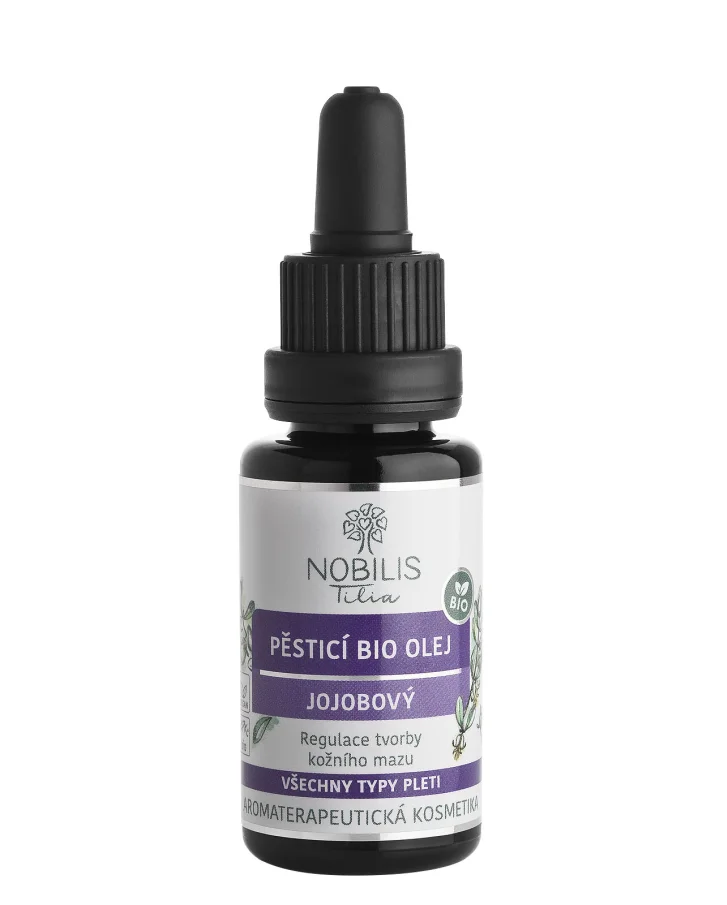 Pěsticí BIO olej jojobový 20 ml fialové sklo