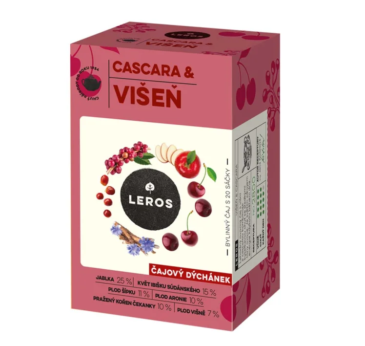 Leros Čajový dýchánek, višeň & cascara