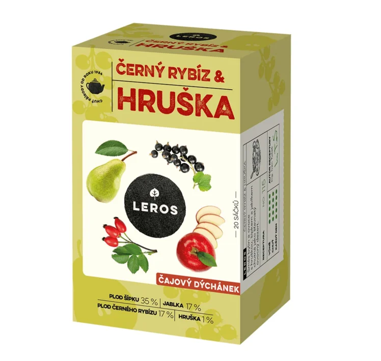 Leros Čajový dýchánek, černý rybíz & hruška
